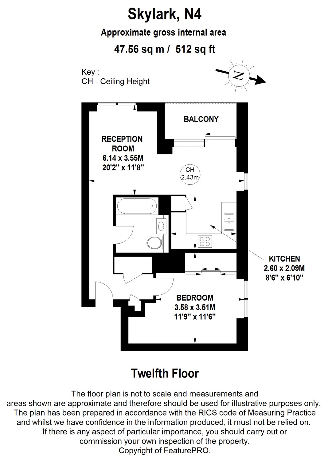 1 Bedrooms Flat to rent in London N4