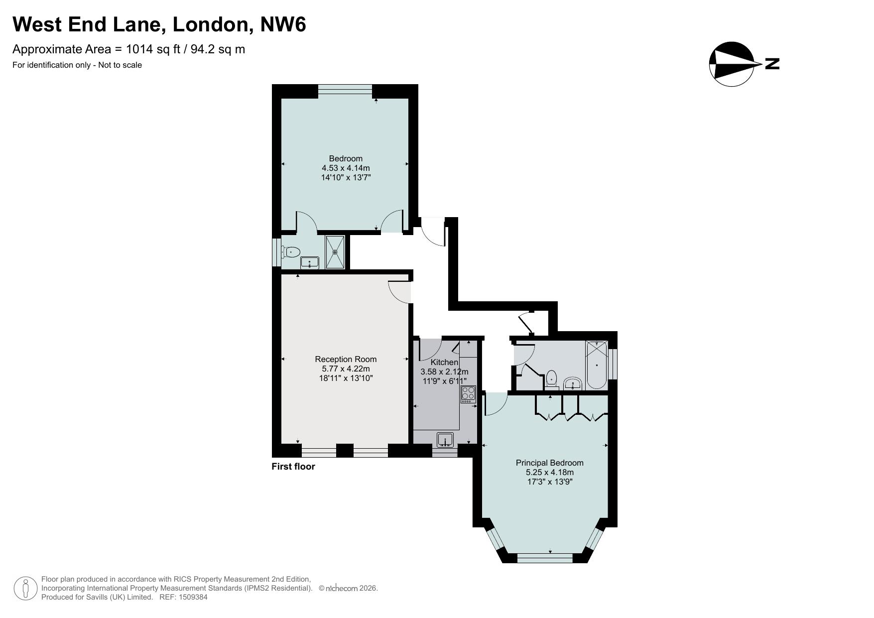 Flat 3, 159, West End Lane, London floorplan