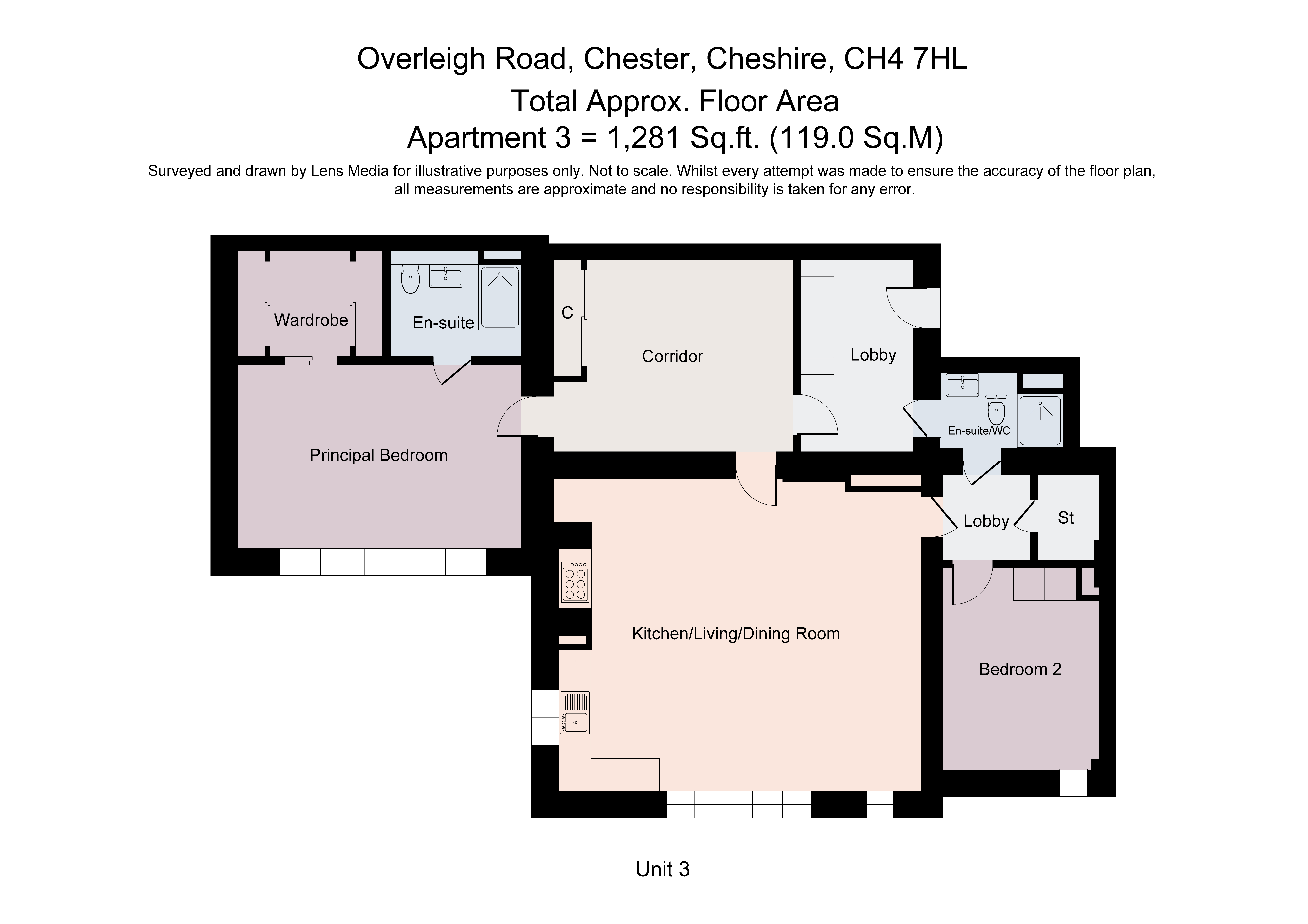Apartment 3, 2, Overleigh Road, Cheshire floorplan