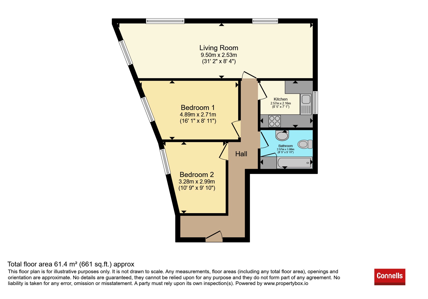 Flat 6, London House, West Street, Taunton floorplan