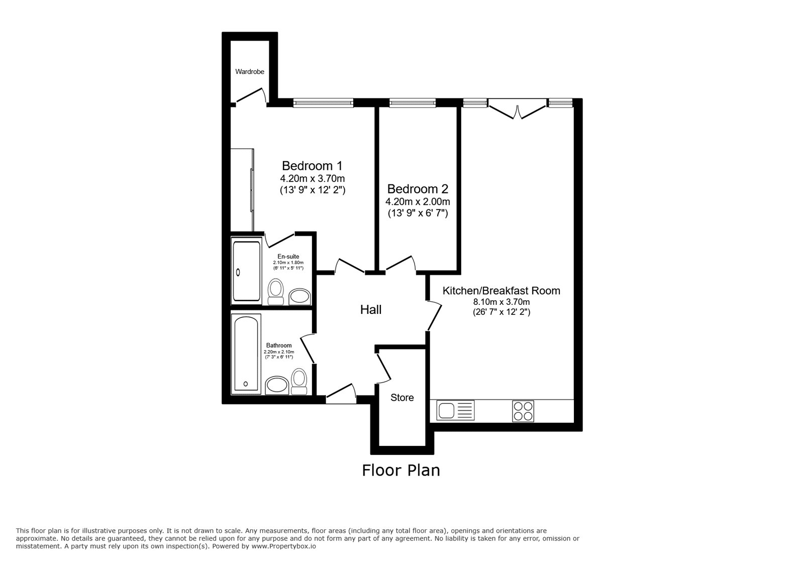Flat 32 Clovelly Court, 10, Wintergreen Boulevard, West Drayton floorplan