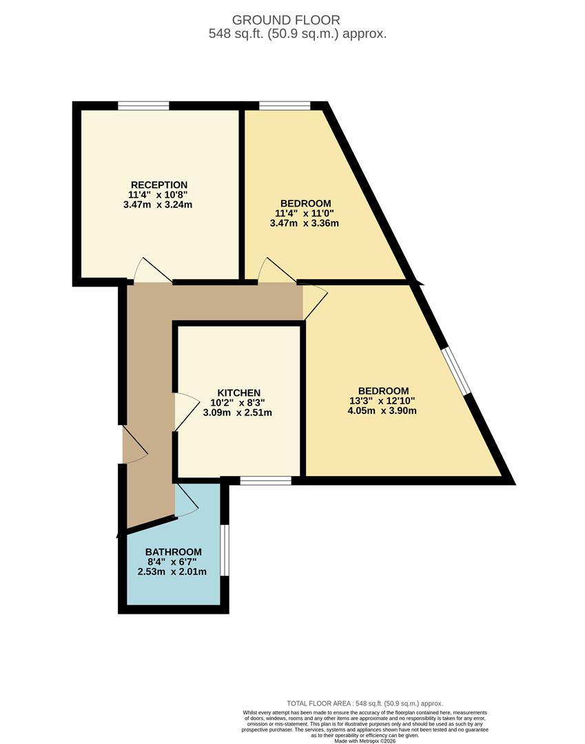 Flat 3, 32, Percy Road, Watford floorplan