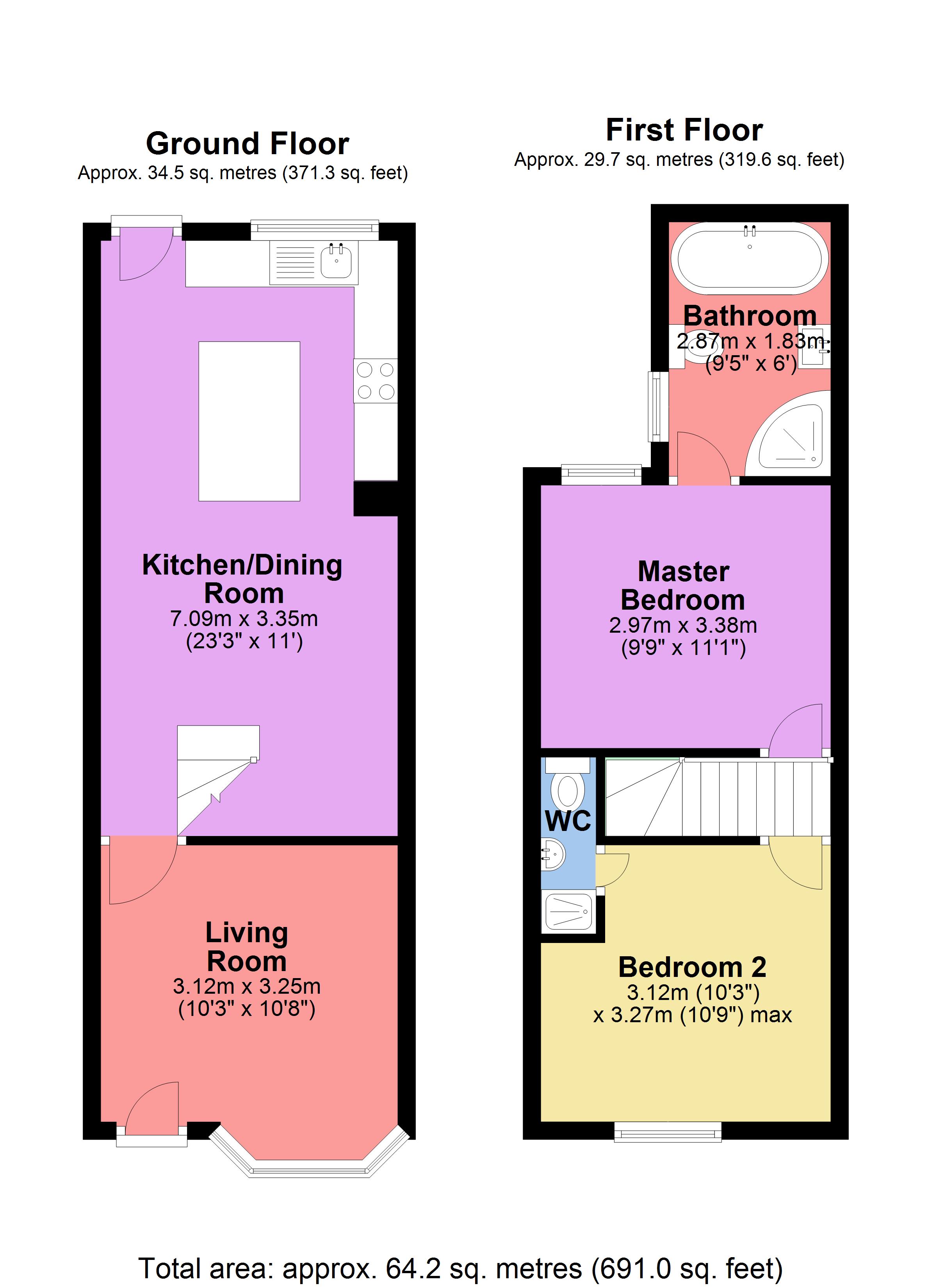 2 Bedrooms Terraced house for sale in Liverpool Road, Watford, Hertfordshire WD18