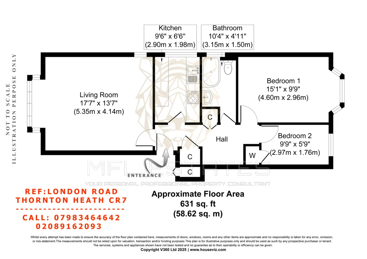 Flat 5, Terry Lodge, 680, London Road, Thornton Heath floorplan