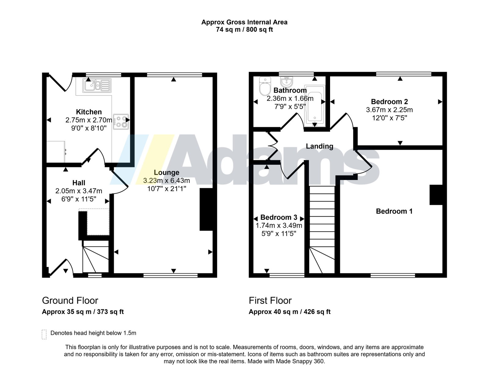 44, Clapgate Crescent, Widnes floorplan