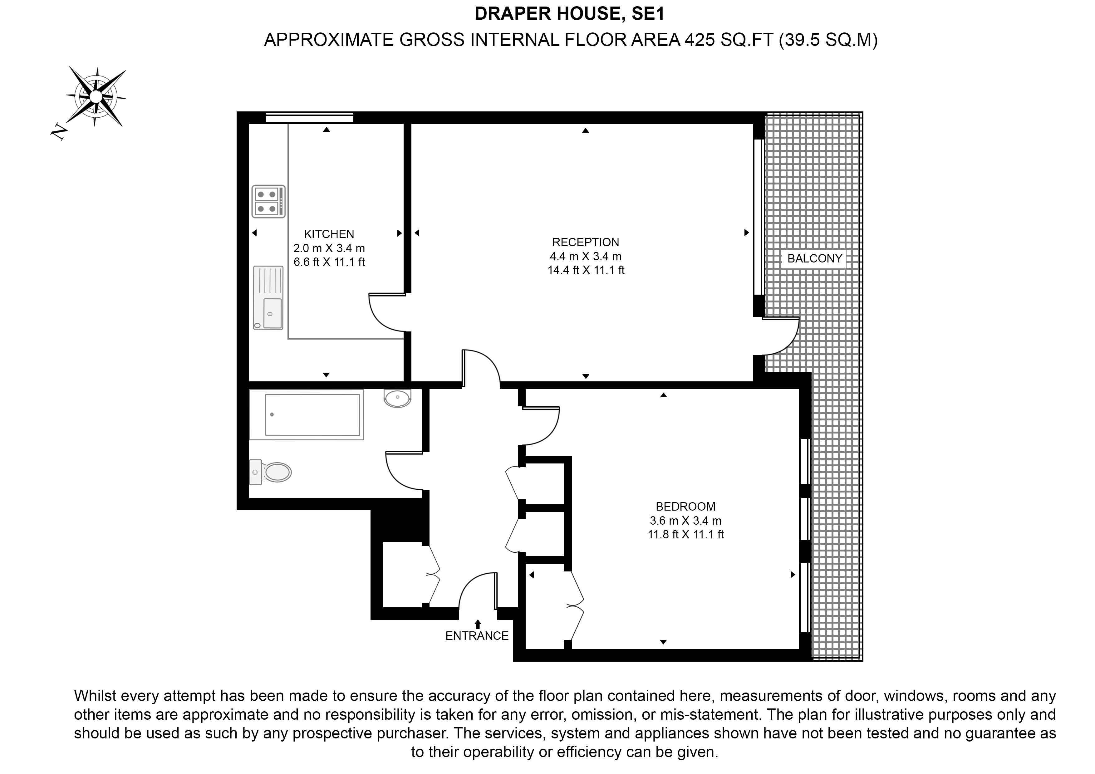 37,, Draper House, London floorplan
