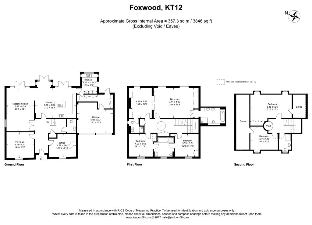 5 Bedrooms  to rent in Burwood Road, Walton On Thames, Surrey KT12