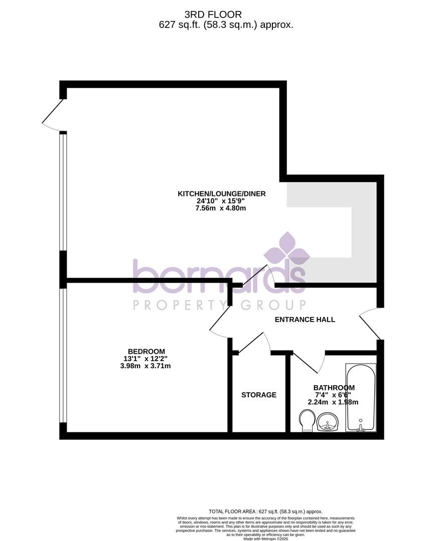 73, Handleys Corner, 44-46 Palmerston Road, Southsea floorplan