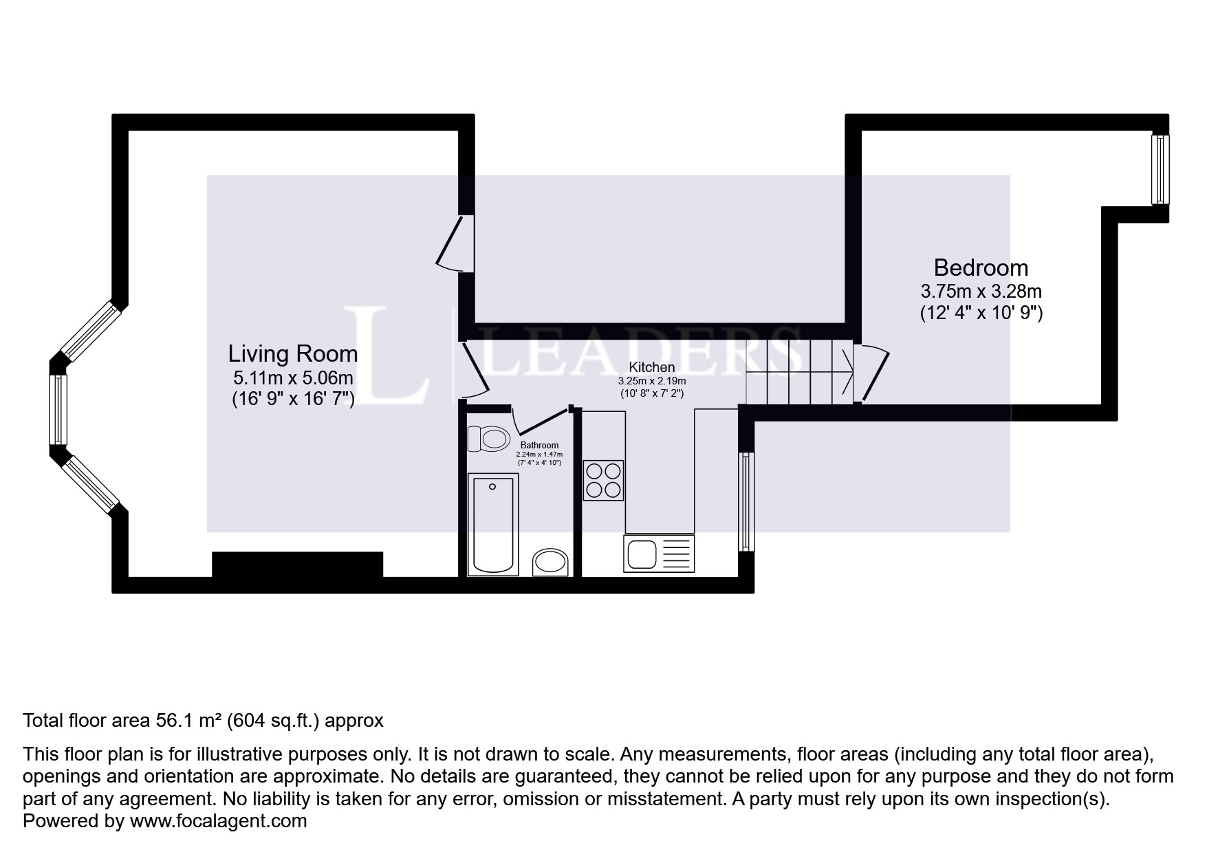 Flat 2, 17, Western Place, West Sussex floorplan