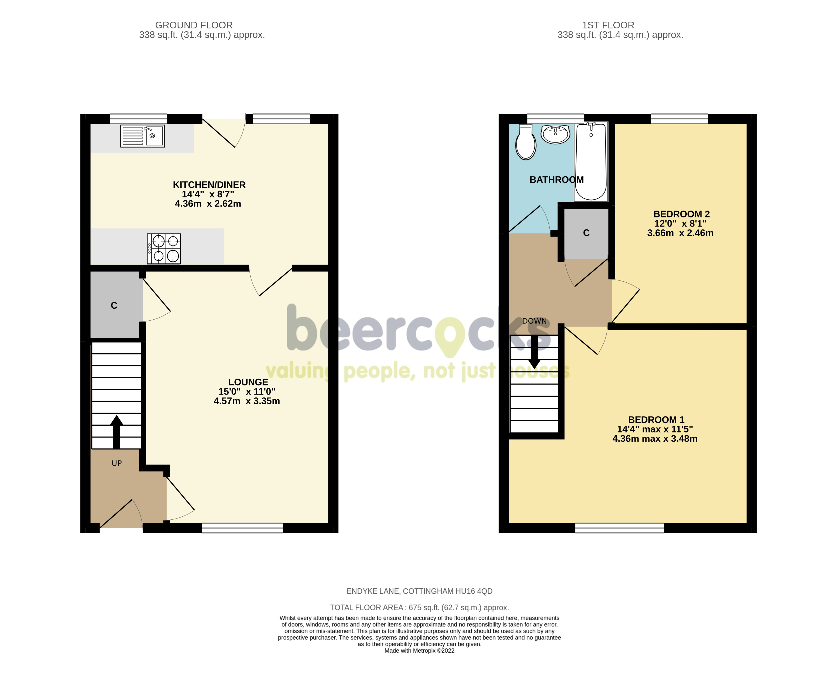Endyke Lane, Cottingham, East Yorkshire HU16, 2 bedroom terraced house for sale 61899326