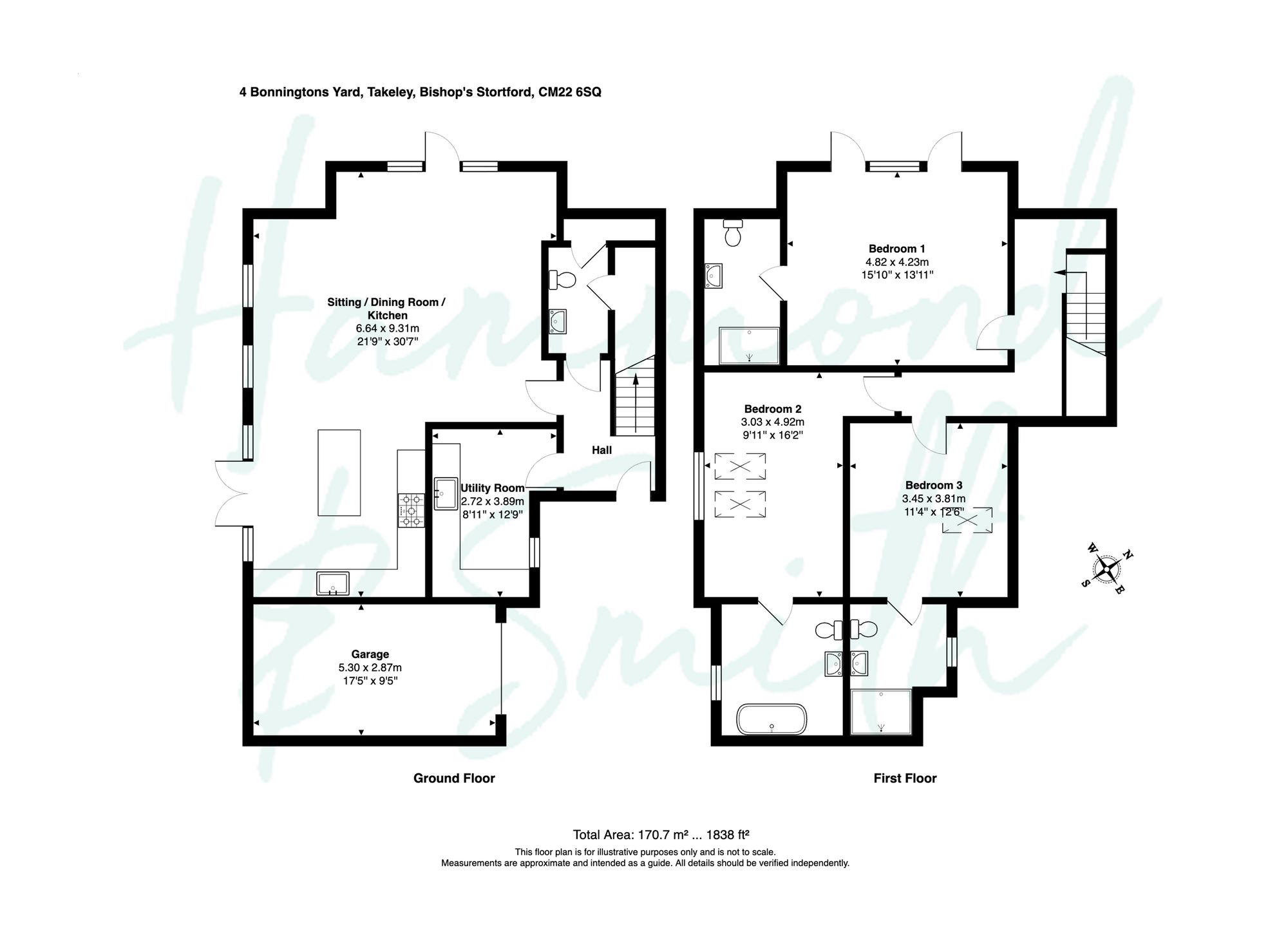 4 Bonningtons Yard Station Road, Bishop's Stortford floorplan