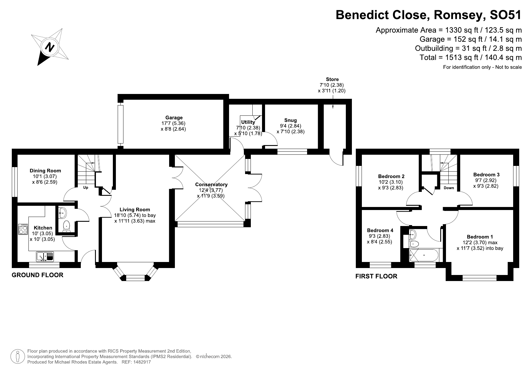 62, Benedict Close, Hampshire floorplan