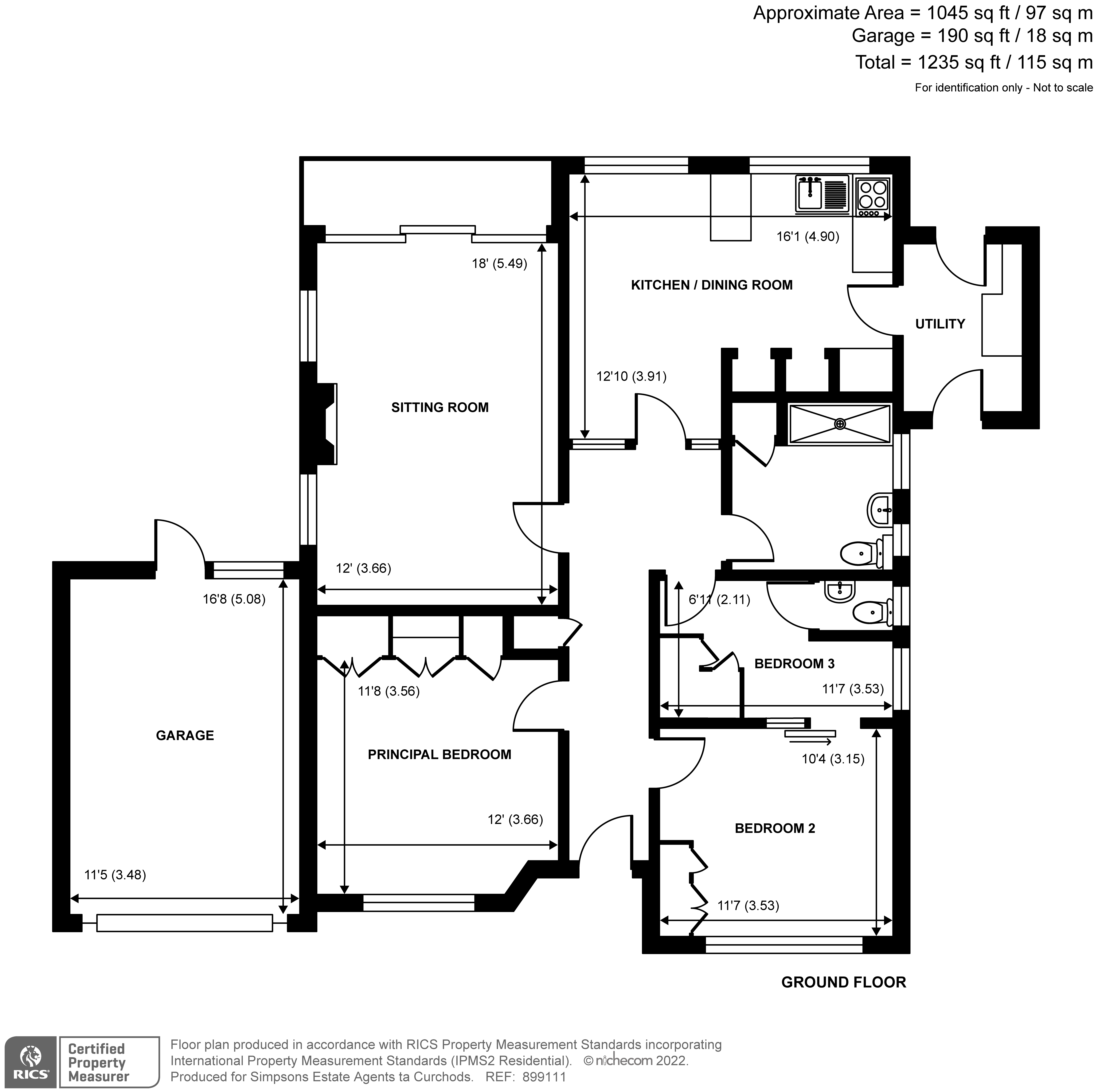 Hurst Way, Pyrford GU22, 3 bedroom bungalow for sale 62464369