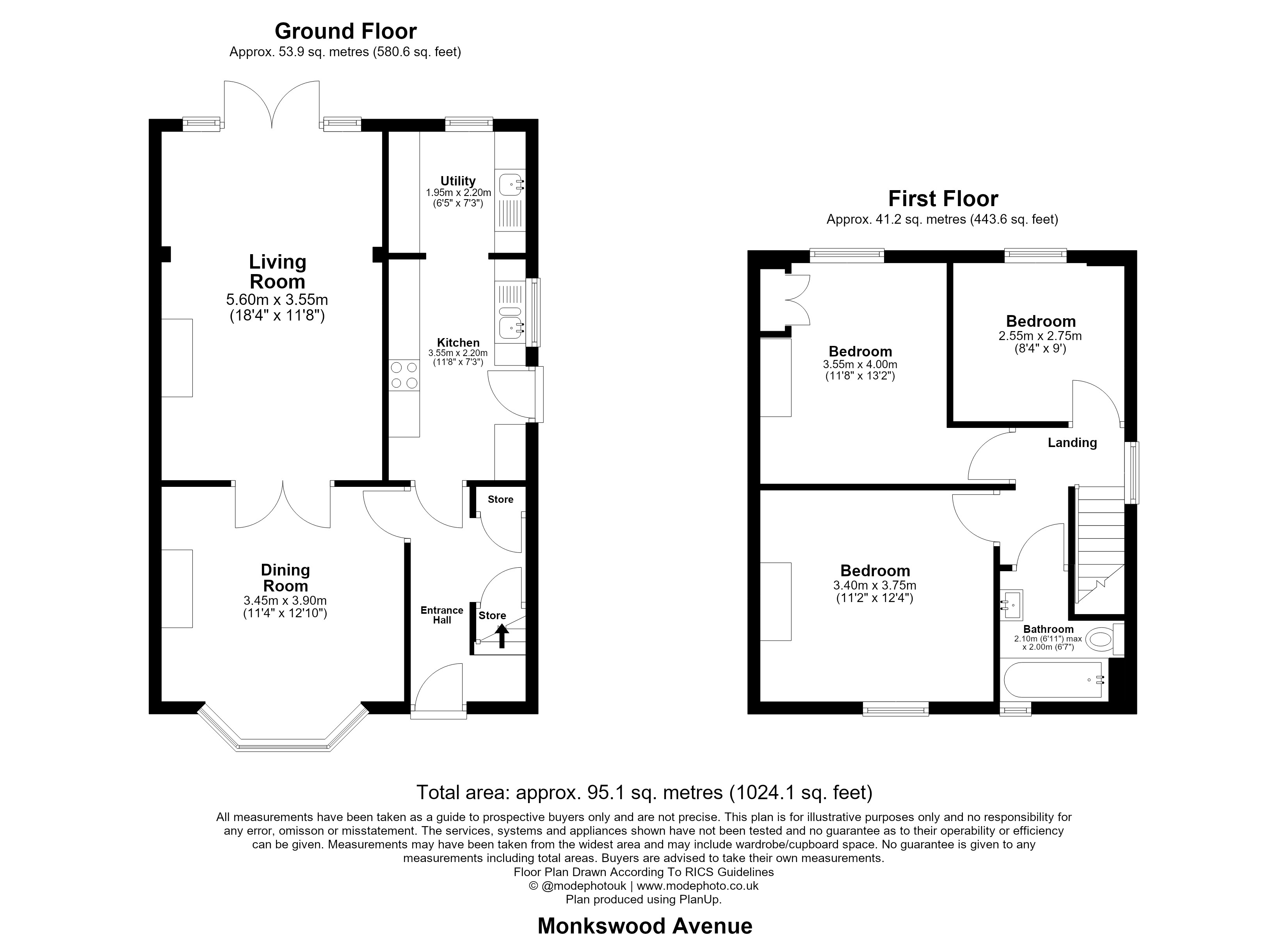 2, Monkswood Avenue, Waltham Abbey floorplan