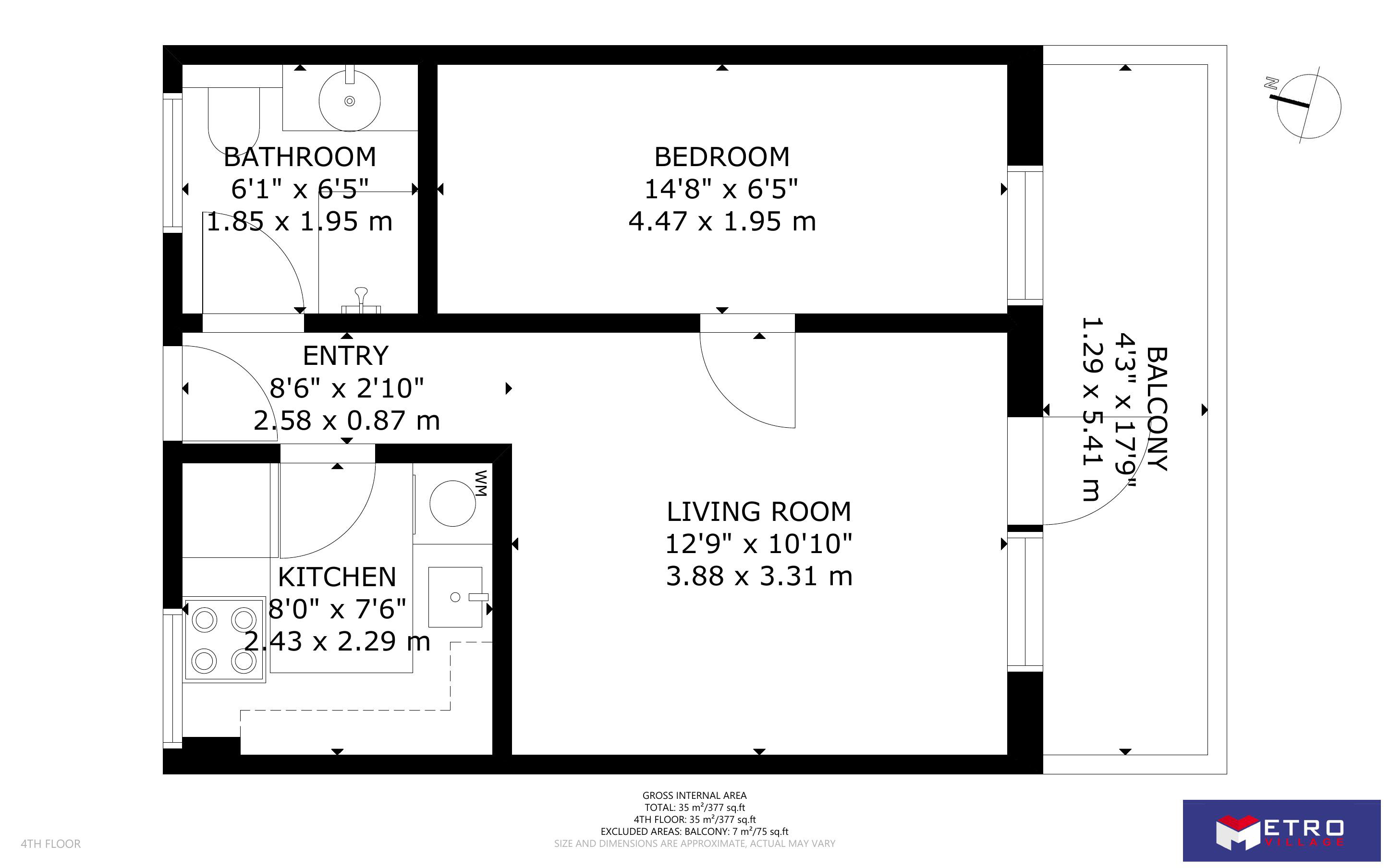 75,, Millender Walk, London floorplan