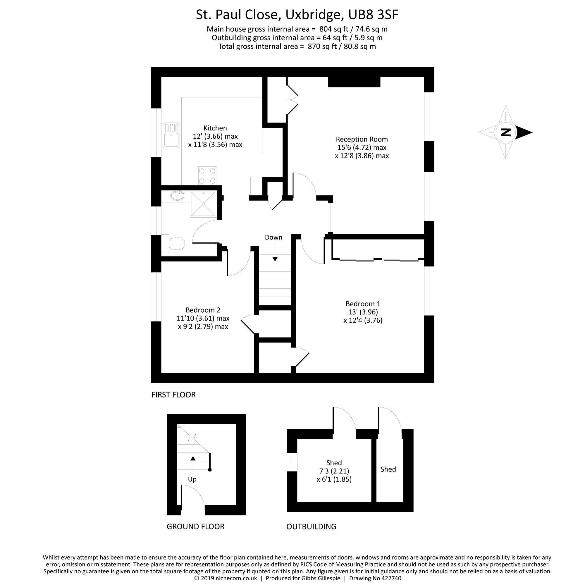 2 Bedrooms Maisonette for sale in St. Paul Close, Uxbridge, Middlesex UB8