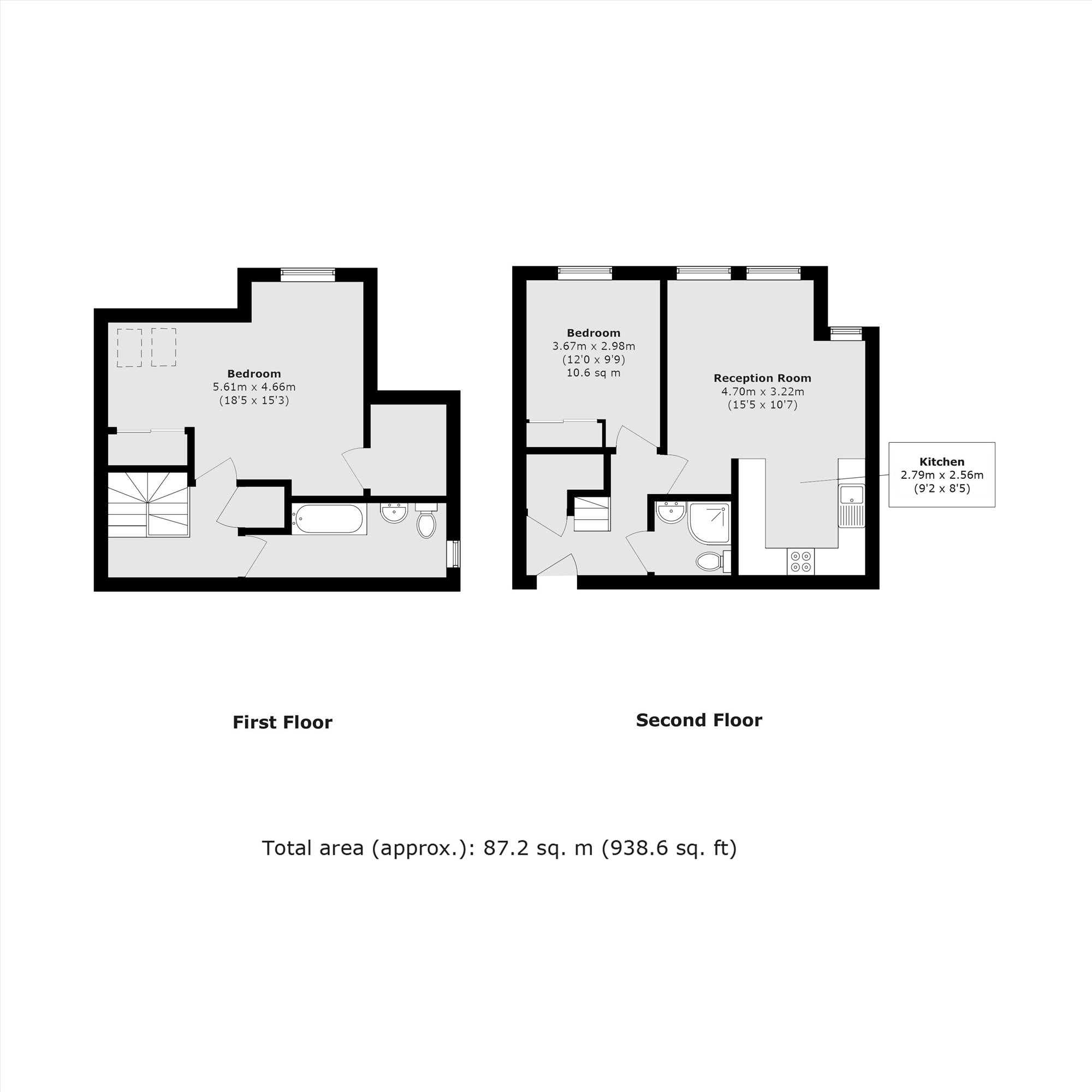 Flat 9, 18, Pathfield Road, London floorplan