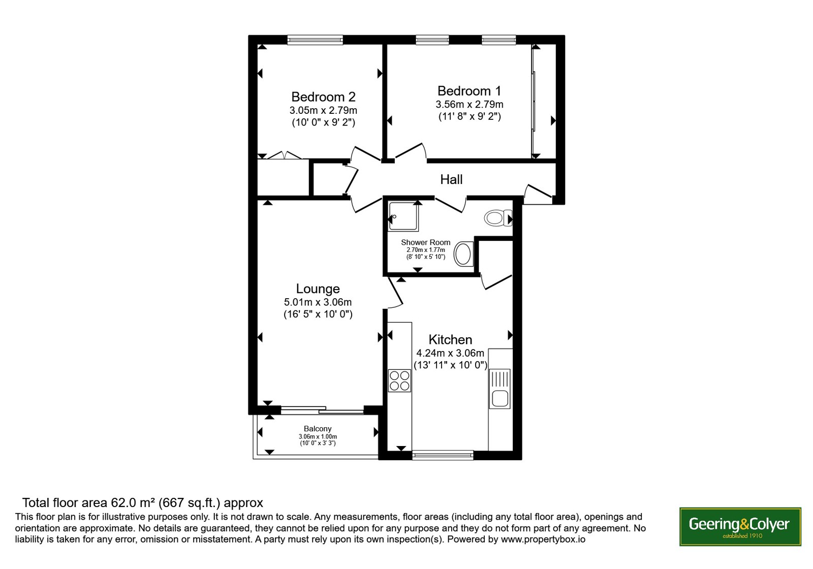13 Grand Court,, Grand Parade, New Romney floorplan