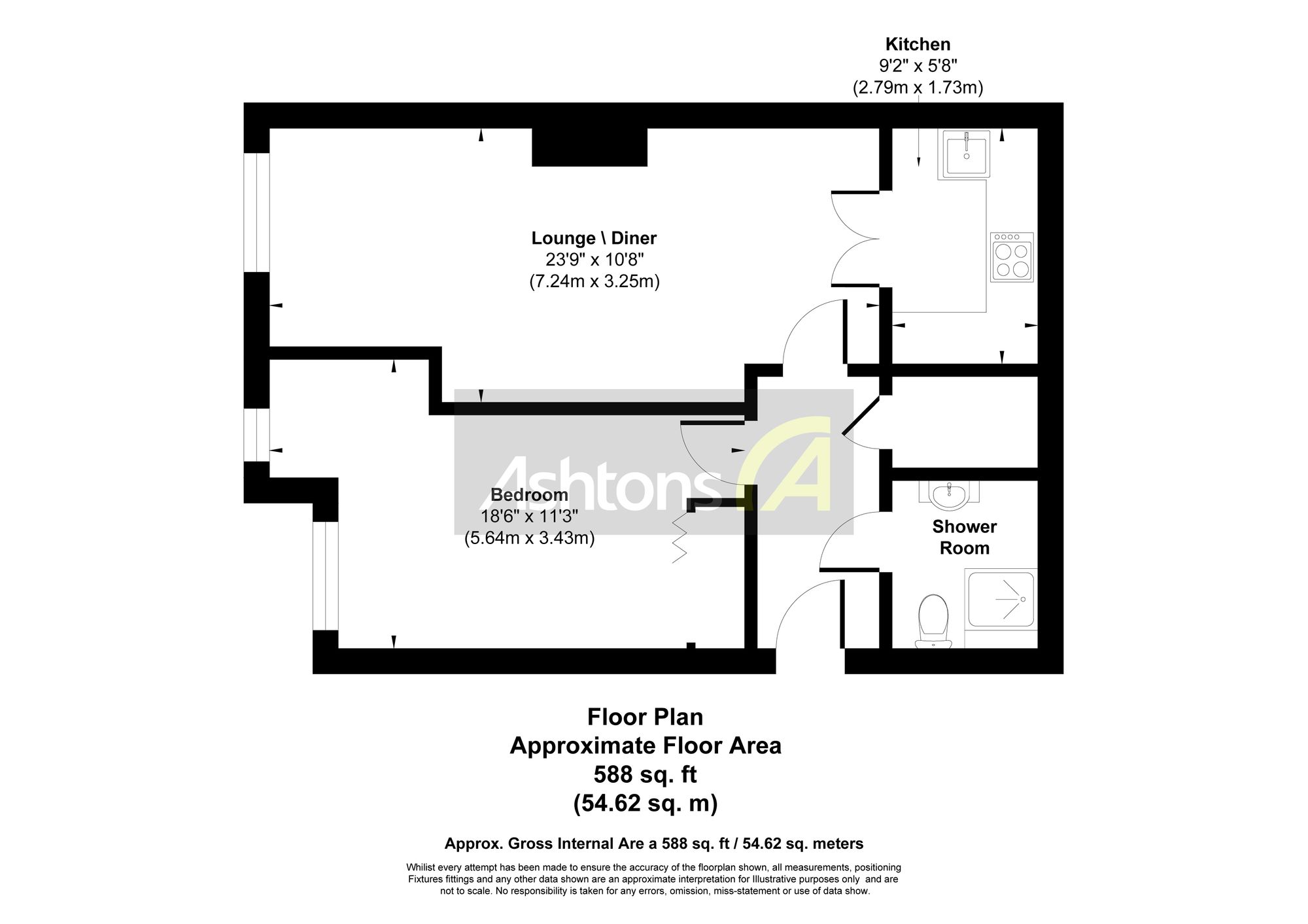 Apt 44, Bridewell Court Peel House Lane, Widnes floorplan