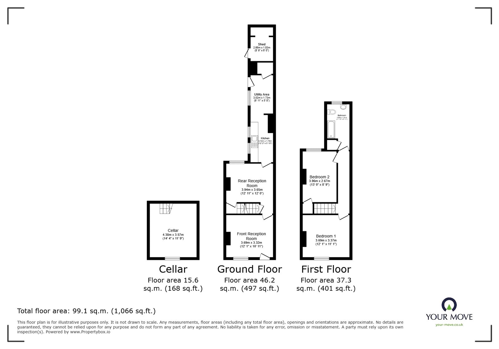 9, Woodville Terrace, Staffordshire floorplan