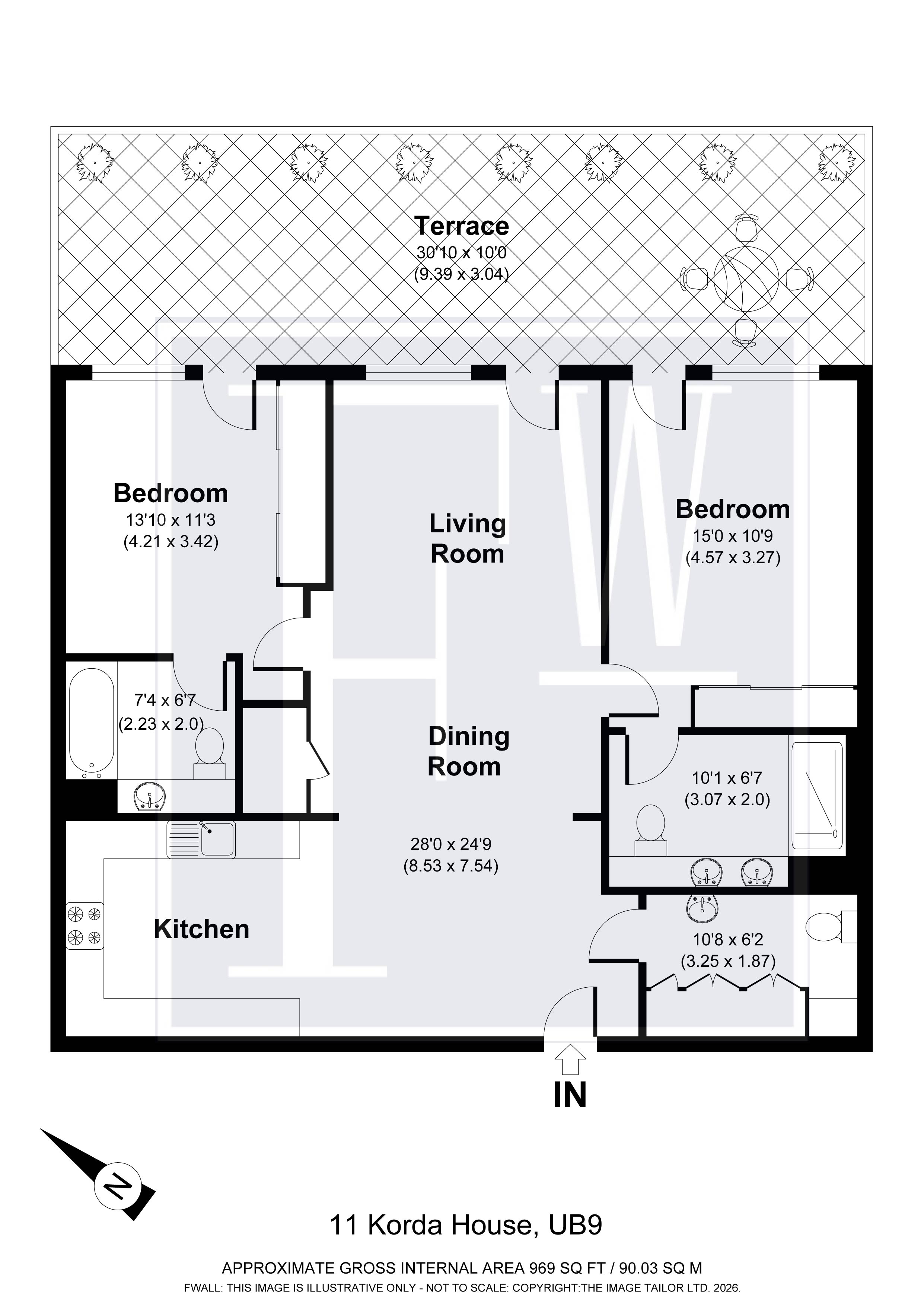 11, Flat 11, Stanley Kubrick Road floorplan