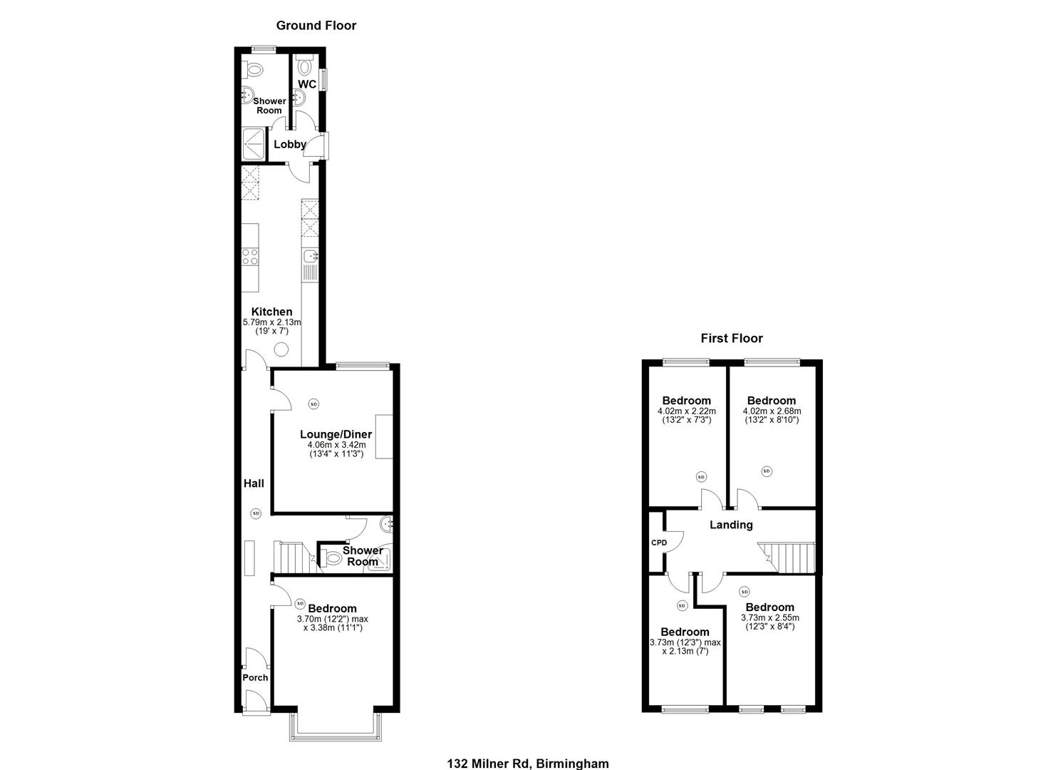 asd36, o8h7, Daisy Road - Copy, Selly Oak, Birmingham floorplan