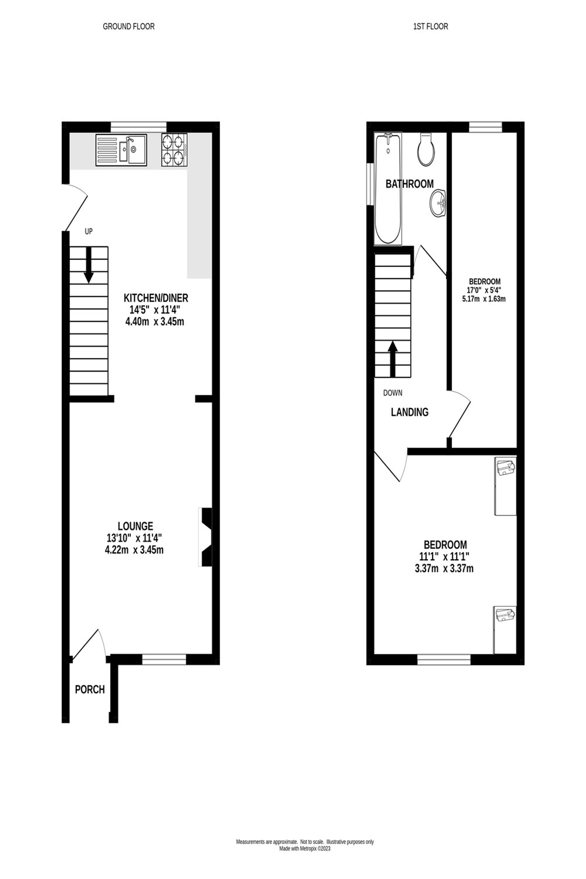 2 Park Road Cottages, High Peak floorplan