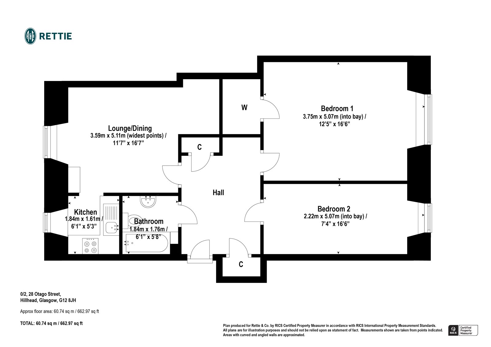 Otago Street, Hillhead, Glasgow G12, 2 bedroom flat for sale 61552491