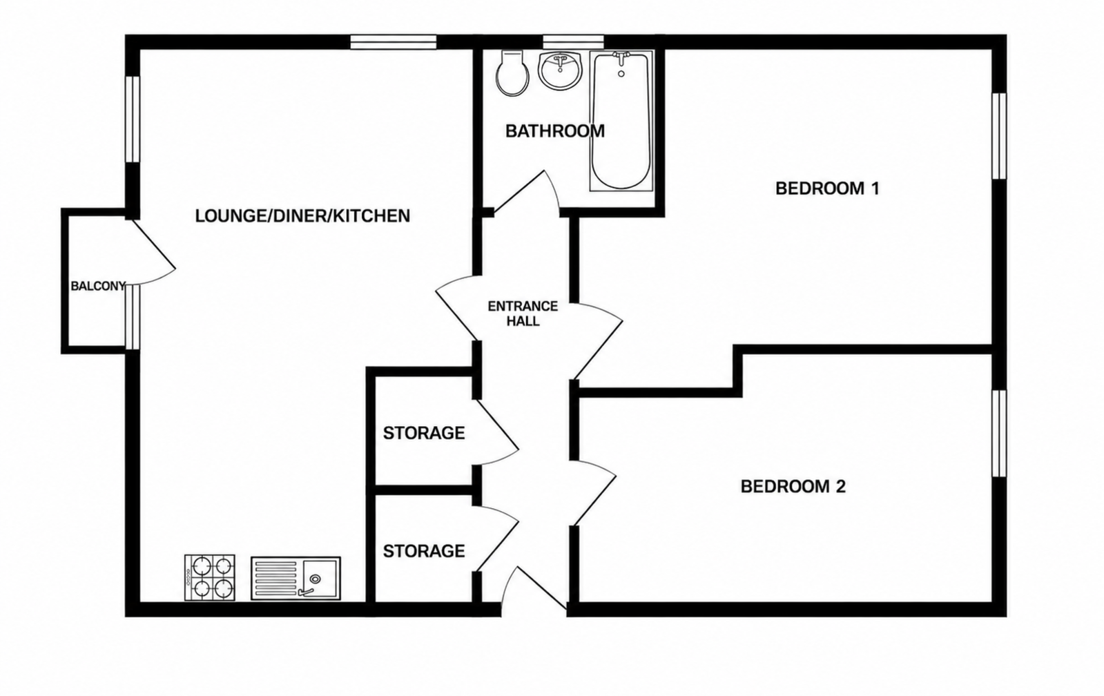 3,Flat 6, Cicero Crescent, Milton Keynes floorplan