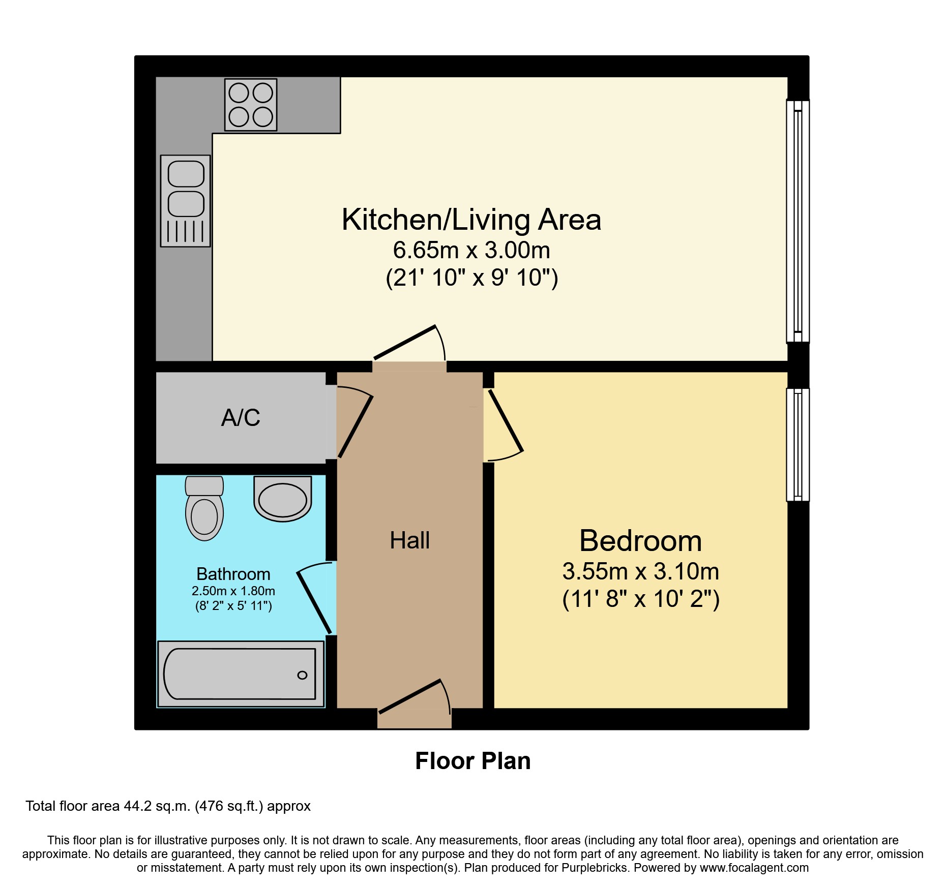 Flat 17 The Apex, 2 Oundle Road, Peterborough floorplan