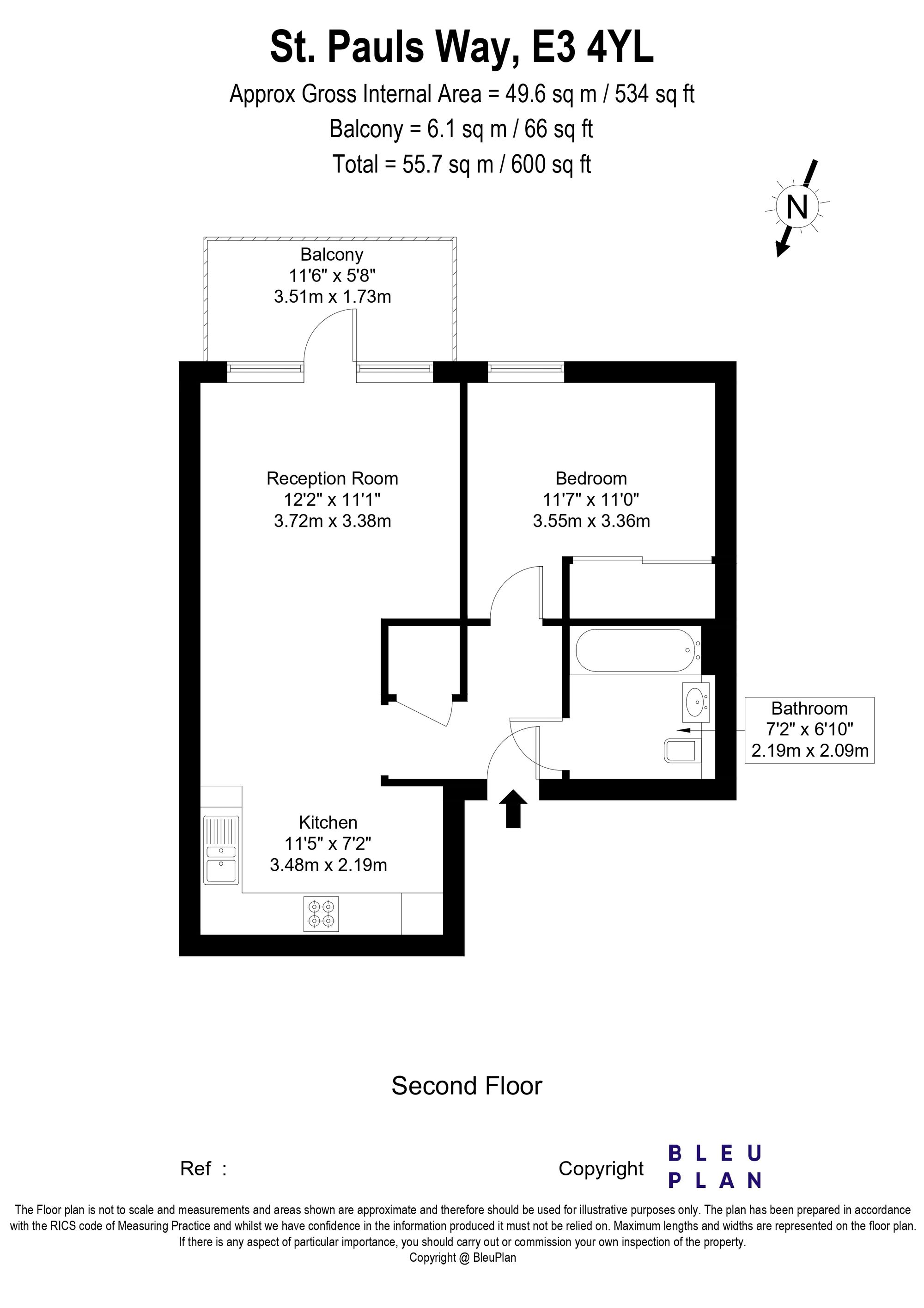 Flat 203, Furlong Court, London floorplan
