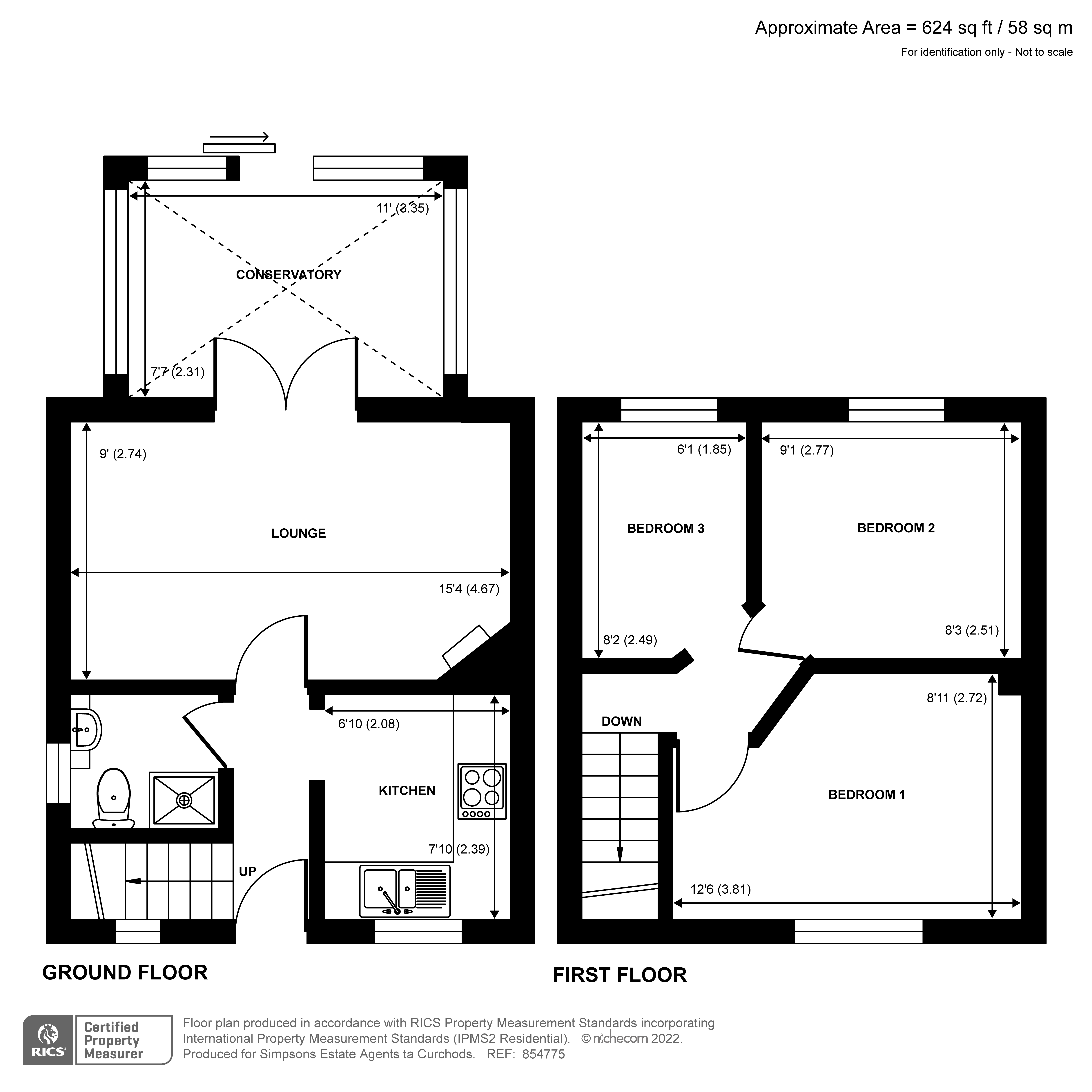 Bourneside Road, Addlestone KT15, 3 bedroom detached house for sale