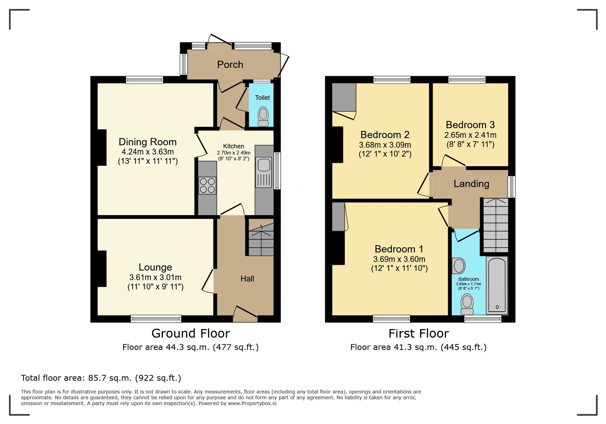 25 Crown Street, Chesterfield floorplan
