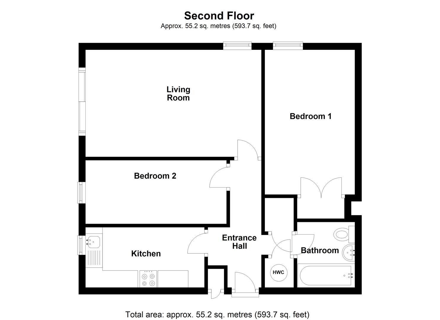 36 St. Crispians Court, Claremont Road, Seaford floorplan