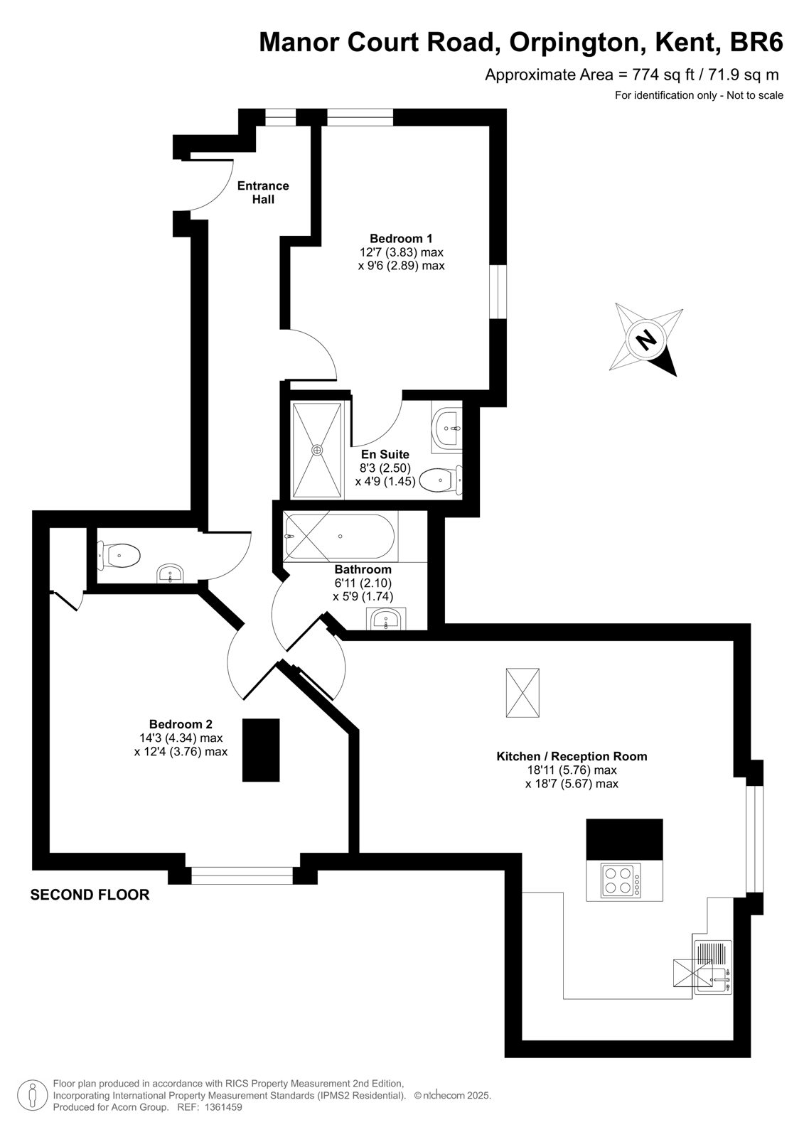 Flat 16 Goddington Manor,, Court Road, Kent floorplan
