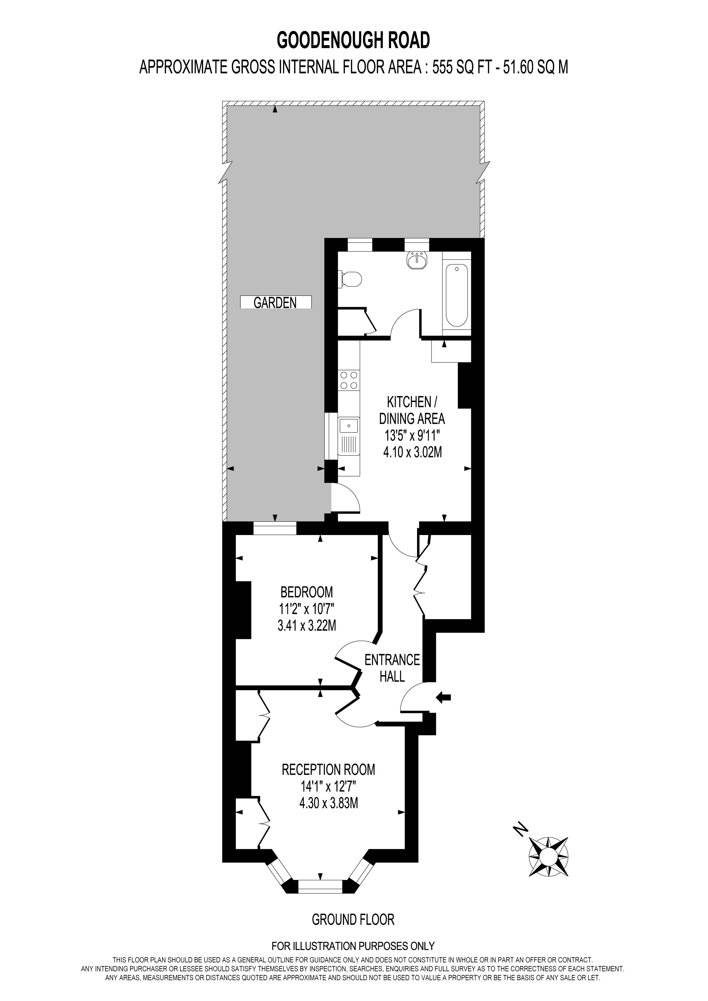 1, 12, Goodenough Road, Wimbledon floorplan