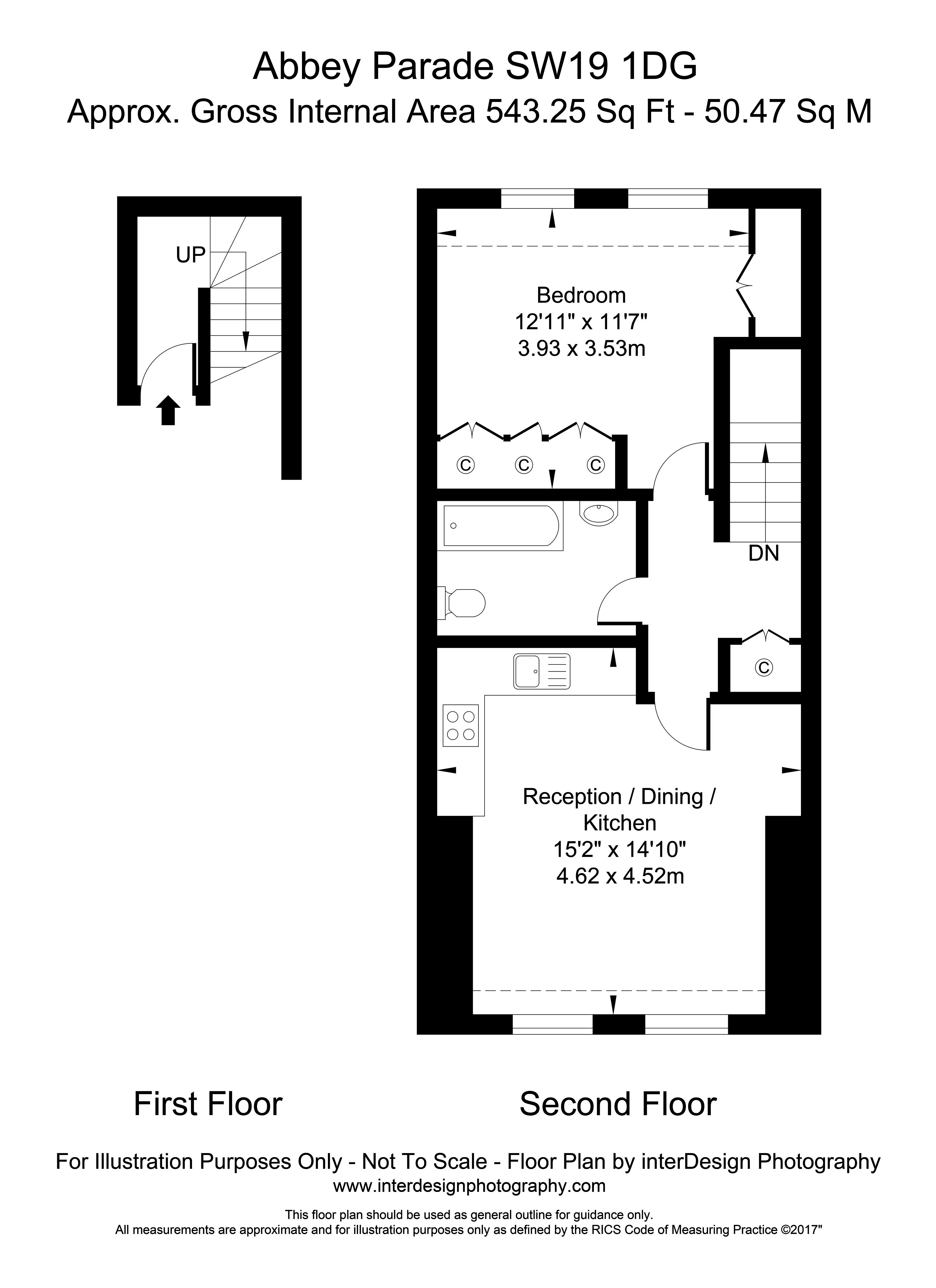 1 Bedrooms Flat to rent in Abbey Parade, London SW19