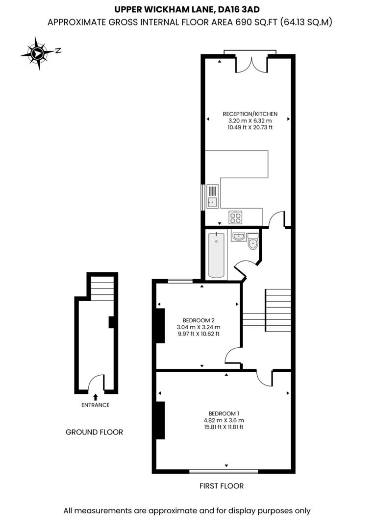 Flat 1, 51, Upper Wickham Lane, Welling floorplan