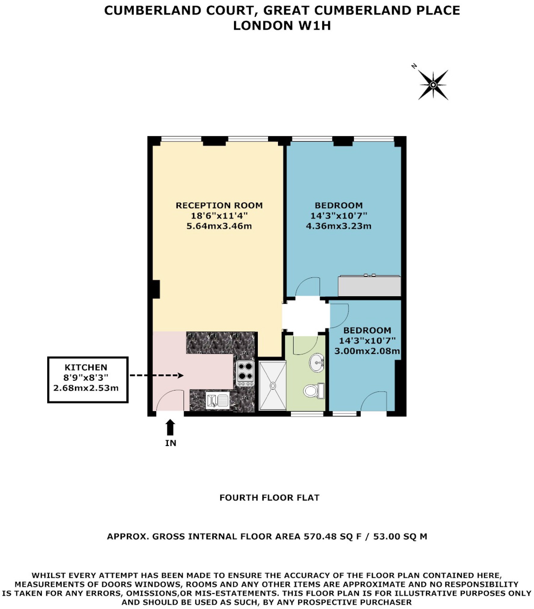 2 Bedrooms Flat to rent in Great Cumberland Place, Marble Arch, London W1H