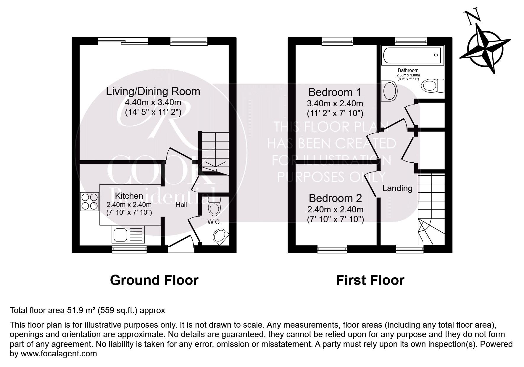 Selkirk Street, Cheltenham GL52, 2 bedroom terraced house for sale
