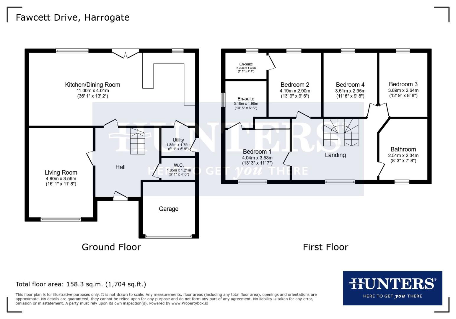 14, Fawcett Drive, Harrogate floorplan