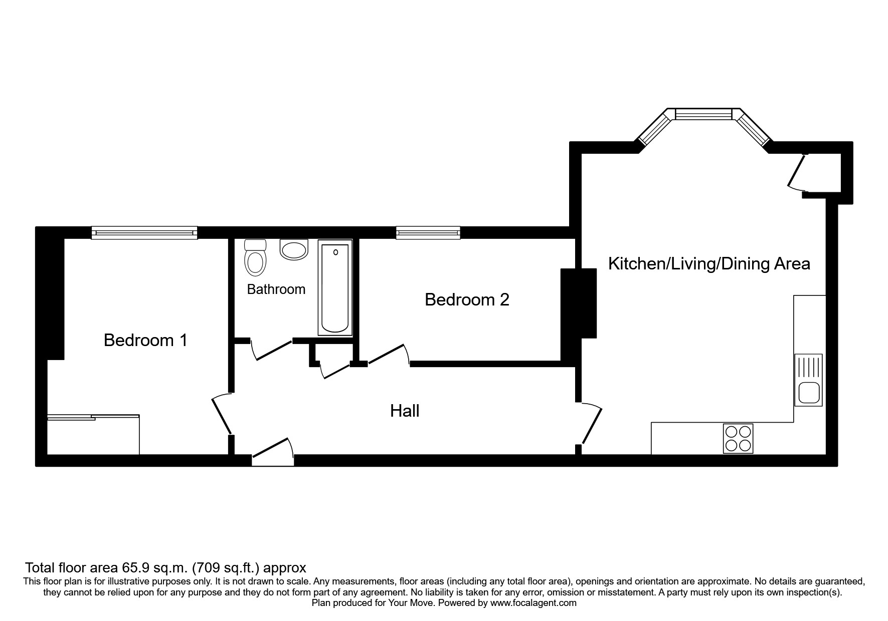 Preston Hall, Culpeper Road, Aylesford ME20, 2 bedroom flat for sale