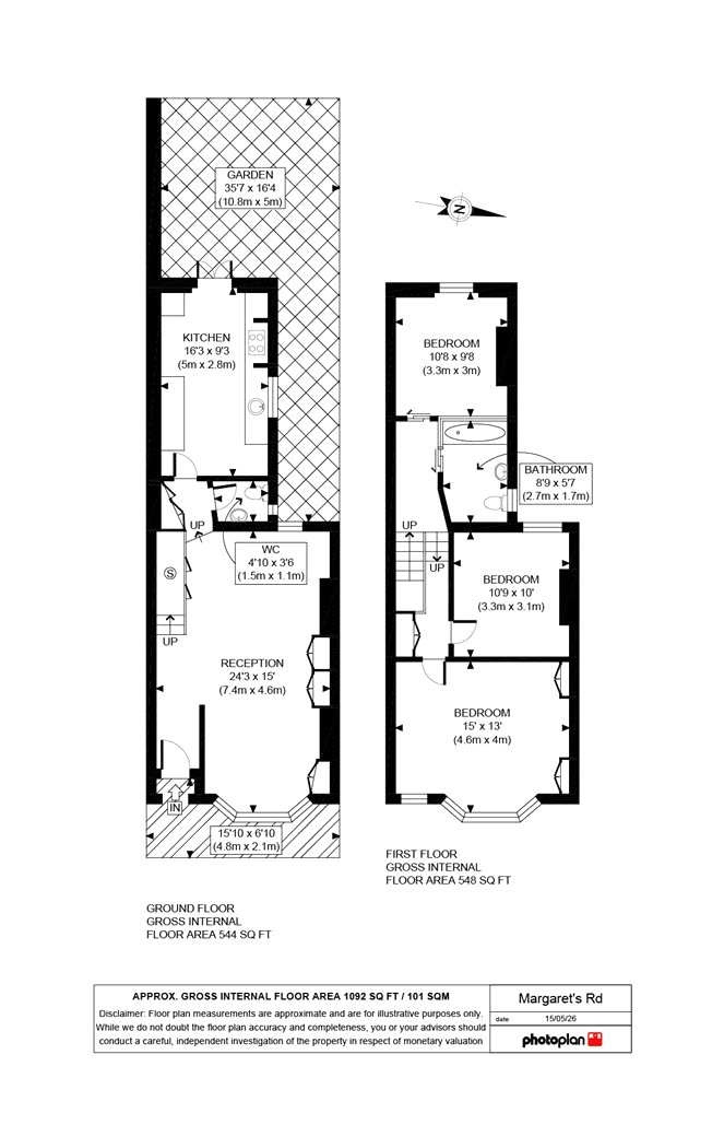 11, St Margarets Road, London floorplan
