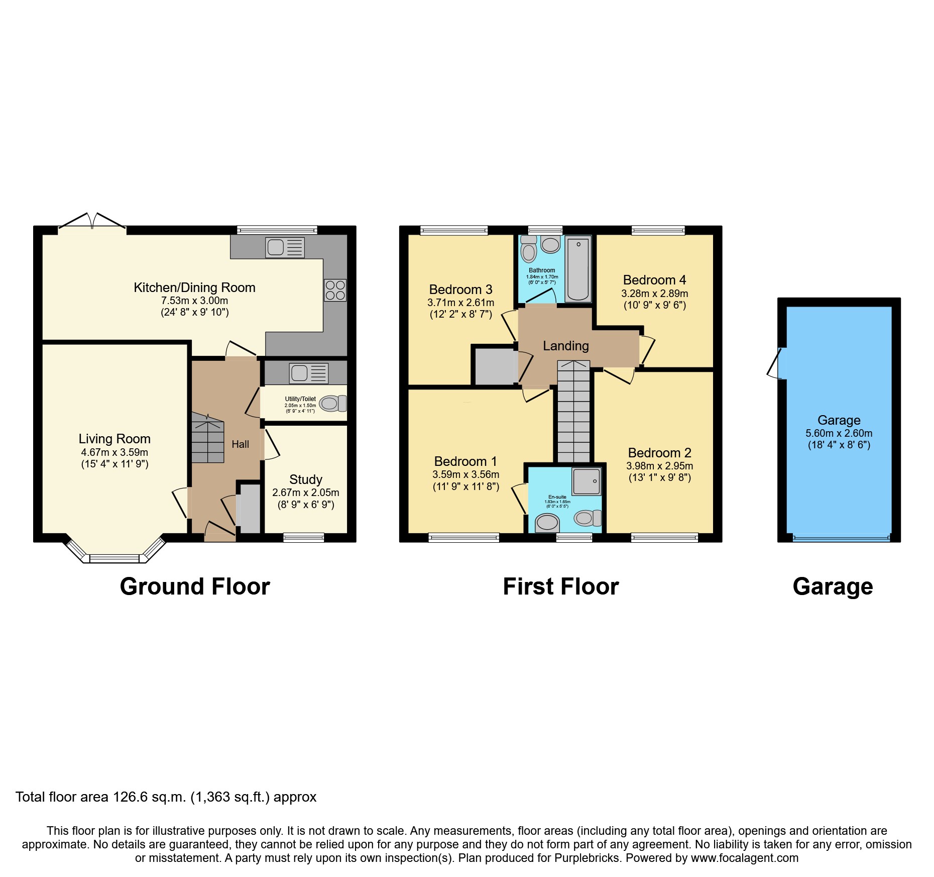 23, Peach Road, Horley floorplan