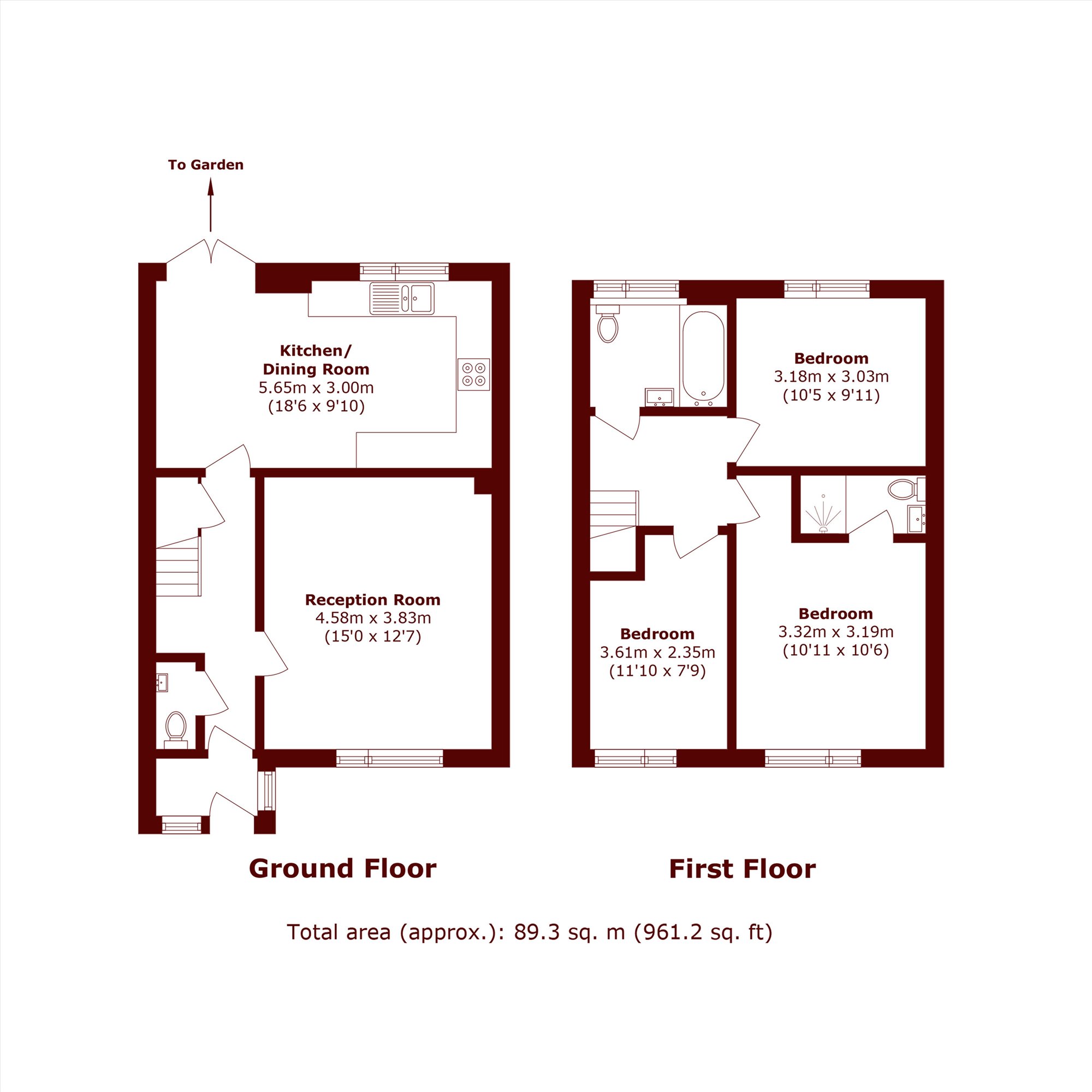 21, Dray Gardens, London floorplan