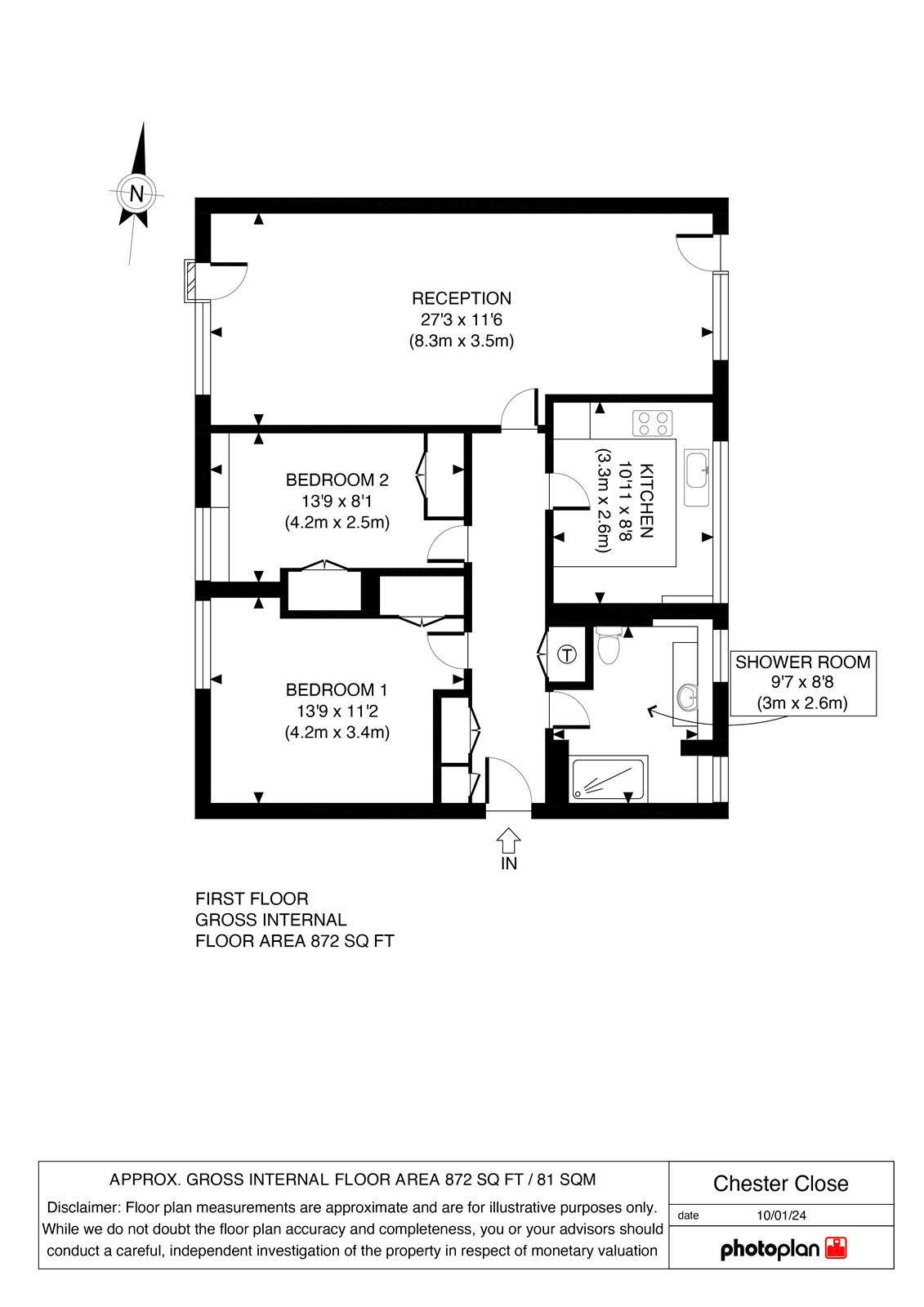 39, Chester Close South, London floorplan