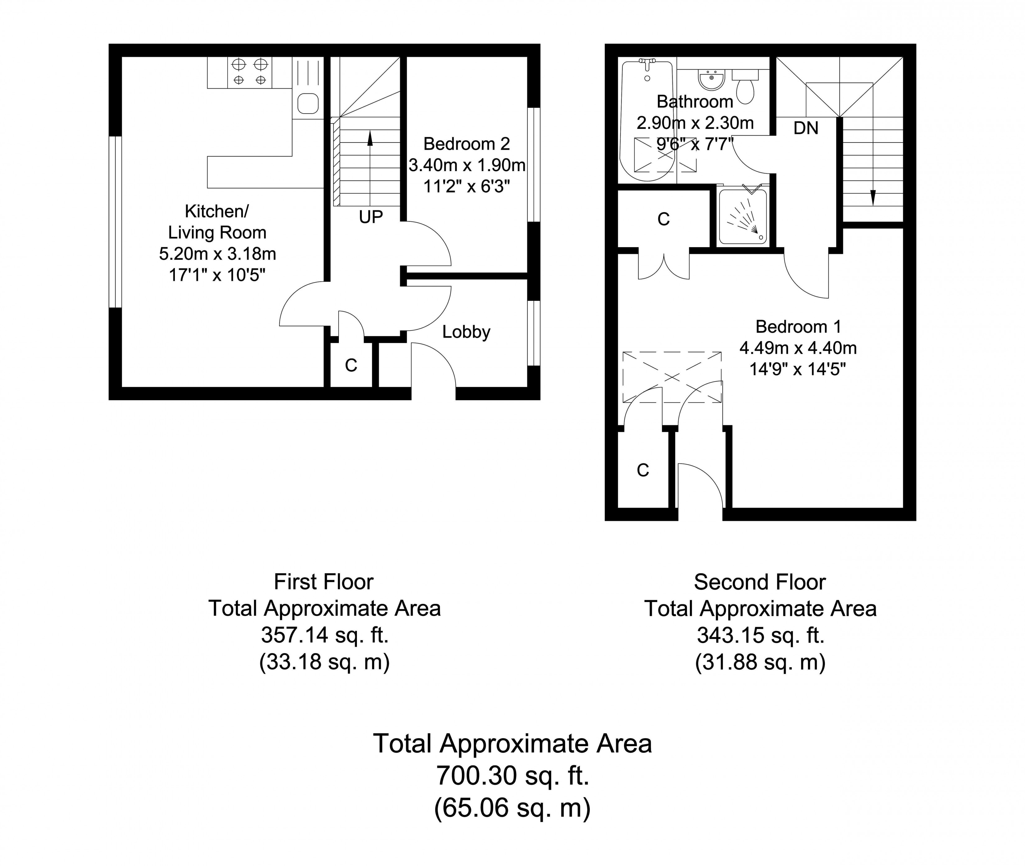 Flat 1, 1 Devon House, 18 Bridge Street, Godalming floorplan