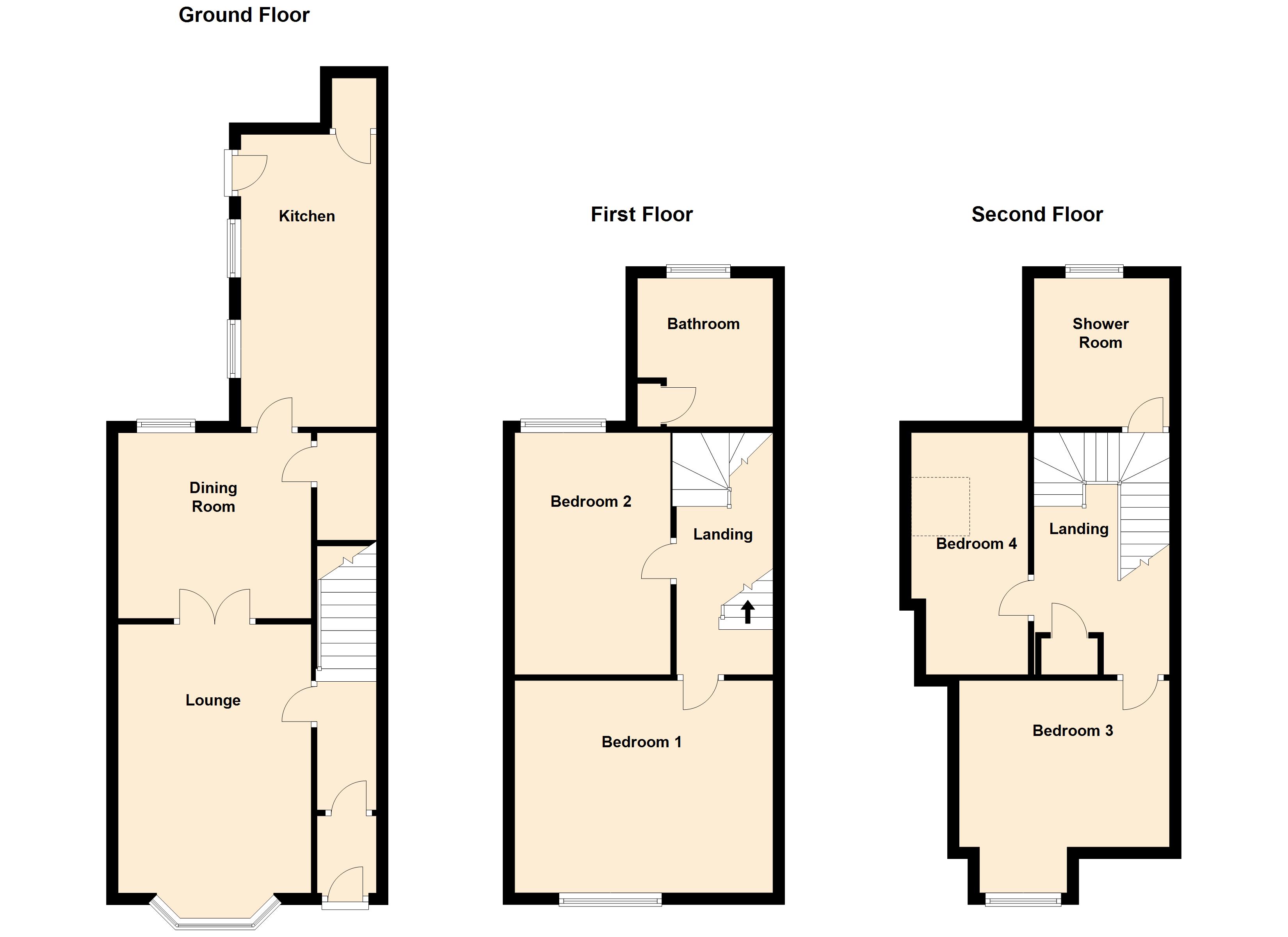 4 Bedrooms Terraced house to rent in High Street, Blackpool, Lancashire FY1