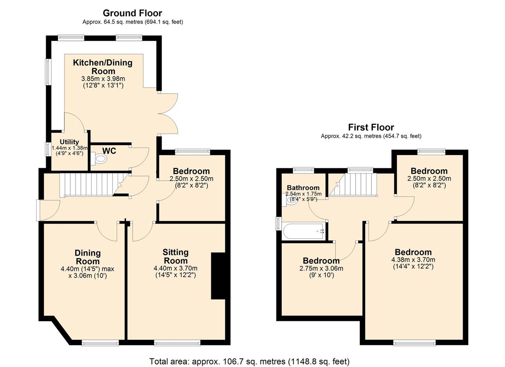 12 Manor Grove, Leigh floorplan