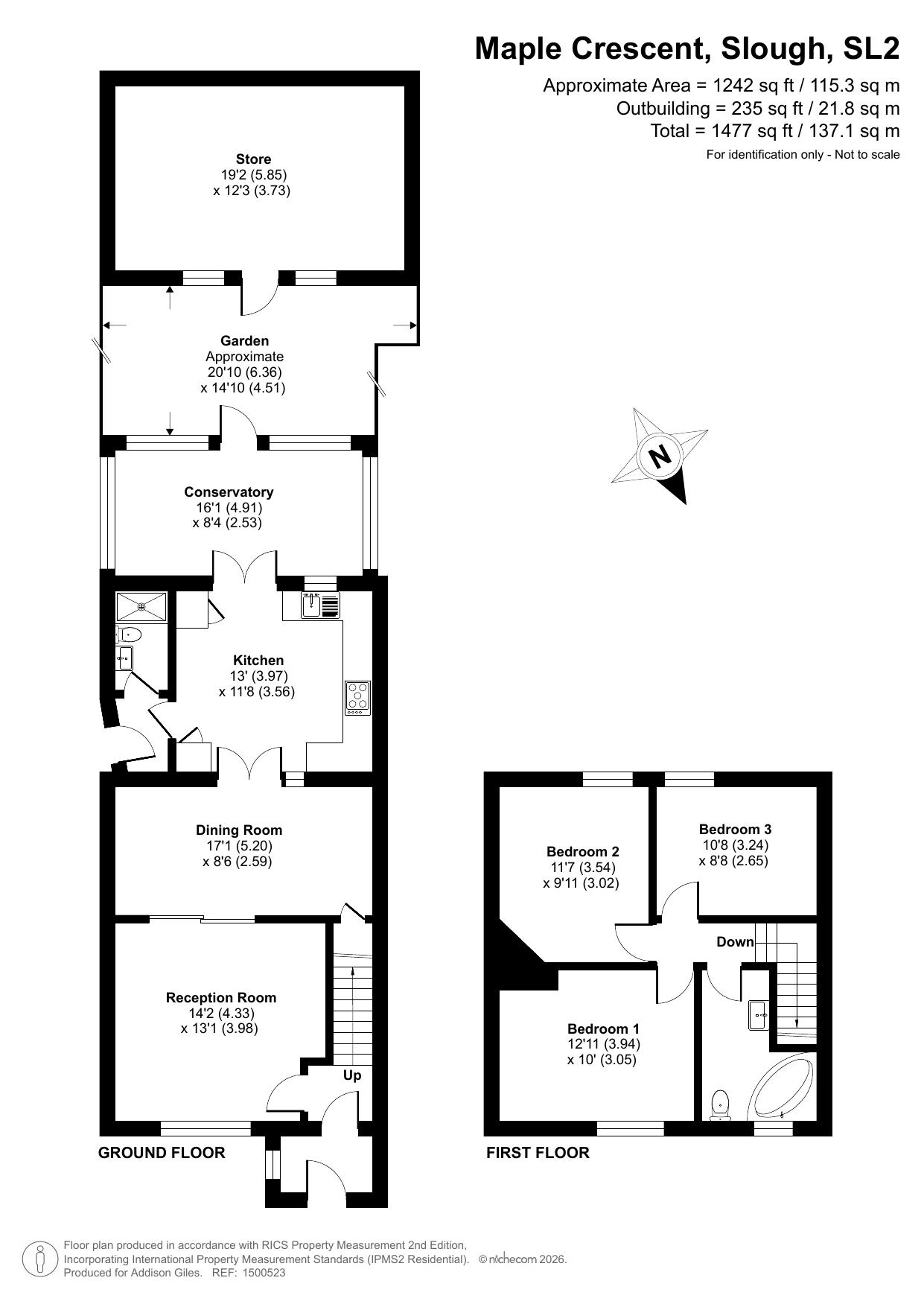 64, Maple Crescent, Slough floorplan